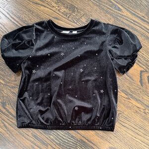 Gap Kids Black Velvet Star Kids Top